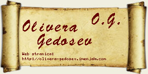 Olivera Gedošev vizit kartica